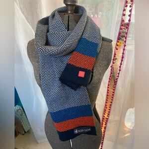 Body Glove Men's Chevron Scarf - Black, Blue, and Orange